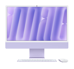 24-inch iMac with Retina 4.5K display: Apple M4 chip with 8‑core CPU and 8‑core GPU, 16GB, 256GB SSD - Purple