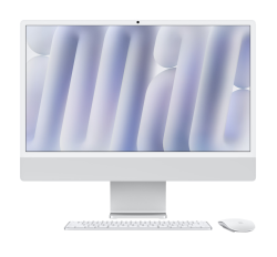 24-inch iMac with Retina 4.5K display: Apple M4 chip with 8‑core CPU and 8‑core GPU, 16GB, 256GB SSD - Silver